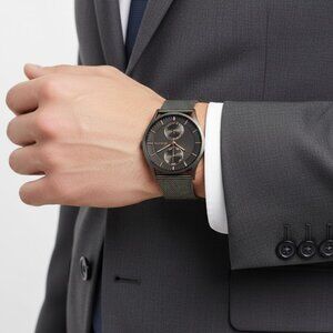 NWT Authentic Skagen Holst Multi-Function Grey Dial Unisex Watch